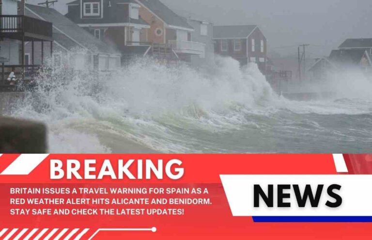 Britain issued travel warning for Spain as RED weather notice issued for 91-mile stretch of coastline – including Alicante and Benidorm Storms Hit Spain